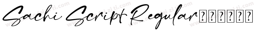 Sachi Script Regular字体转换